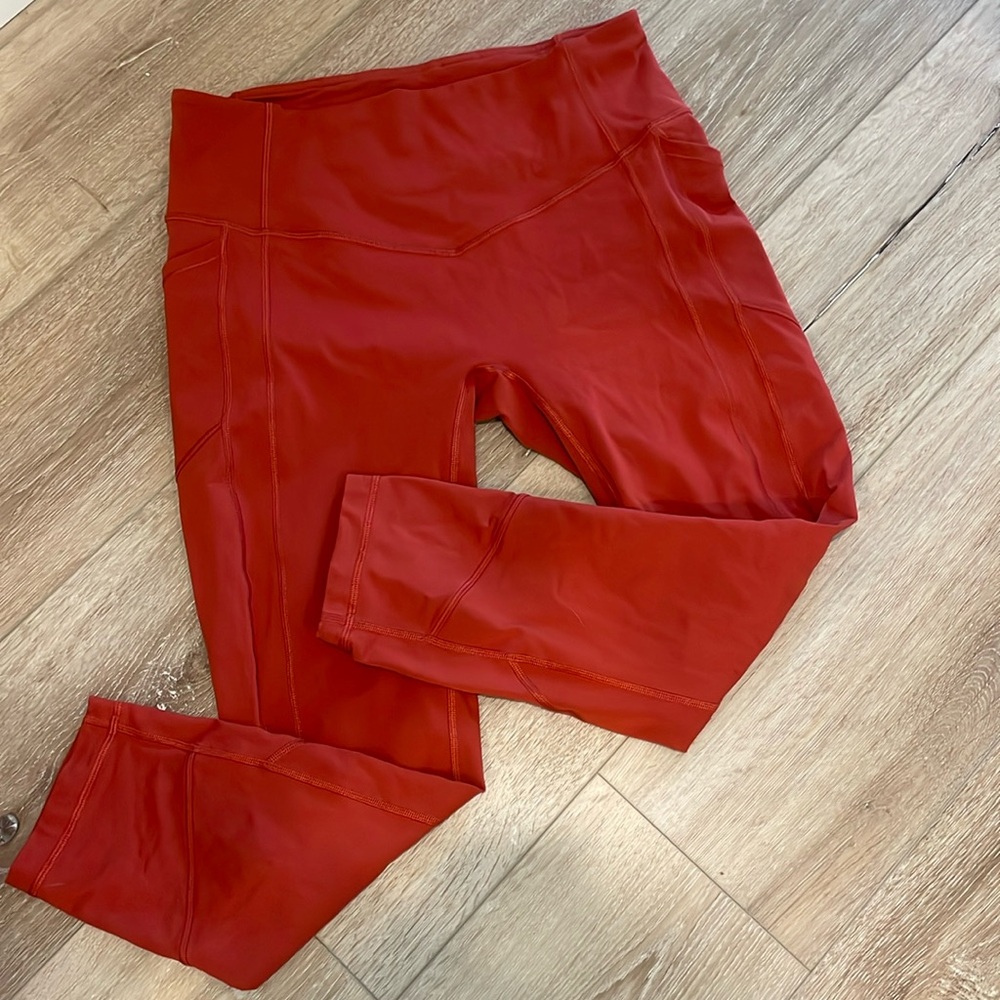 Lululemon women’s crop reddish orange-ish pants size 12